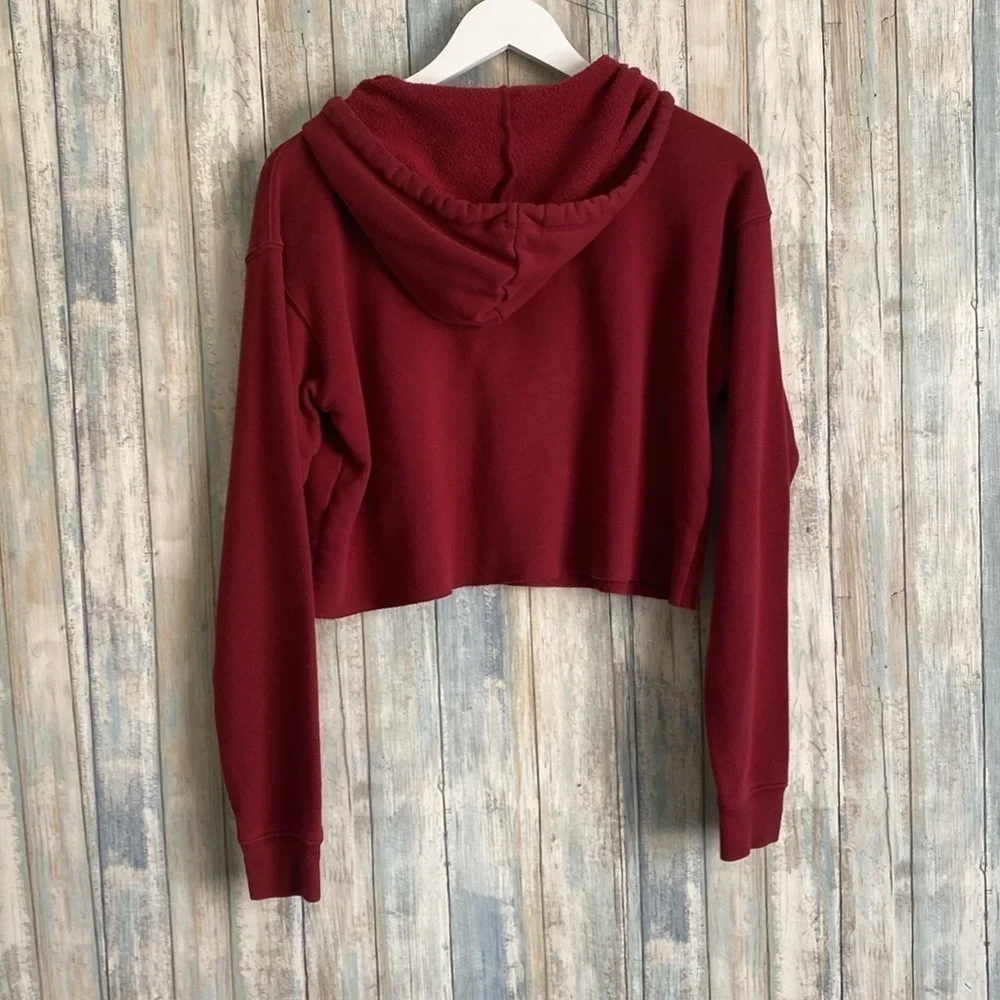 Wild Fable Red Cropped Hooded Sweatshirt | Size XS | Red - Picture 7 of 10